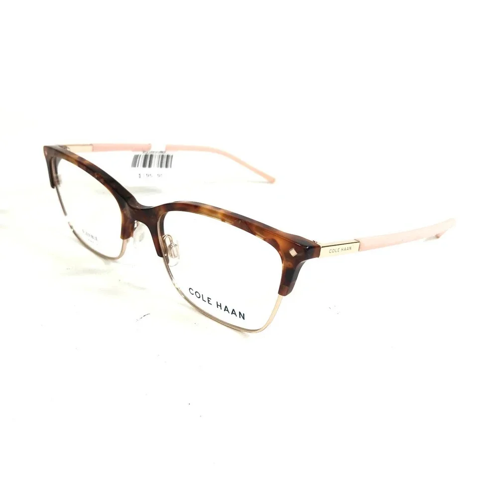 Cole Haan Eyeglasses Frames CH5029 239 Pink Tortoise Gold Cat Eye 53-18-135